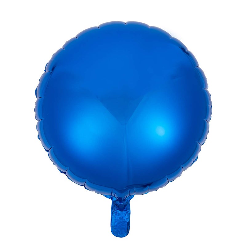 Adeer 18" Blue Round Shaped Foil Balloons Mylar Helium Balloons for Birthday Party Wedding Baby Shower Decorations, Pack of 20 - Image 3